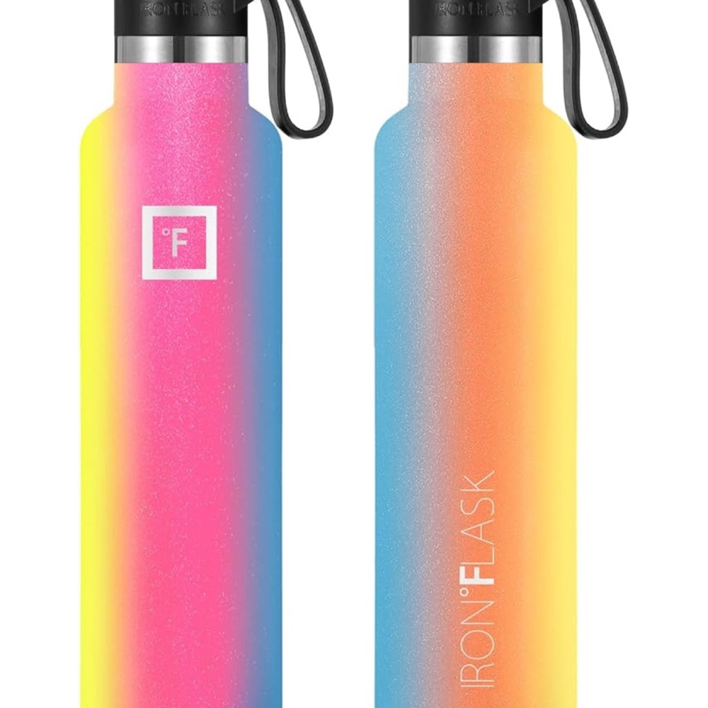 Pink and Yellow Insulated Water Bottle for Dining